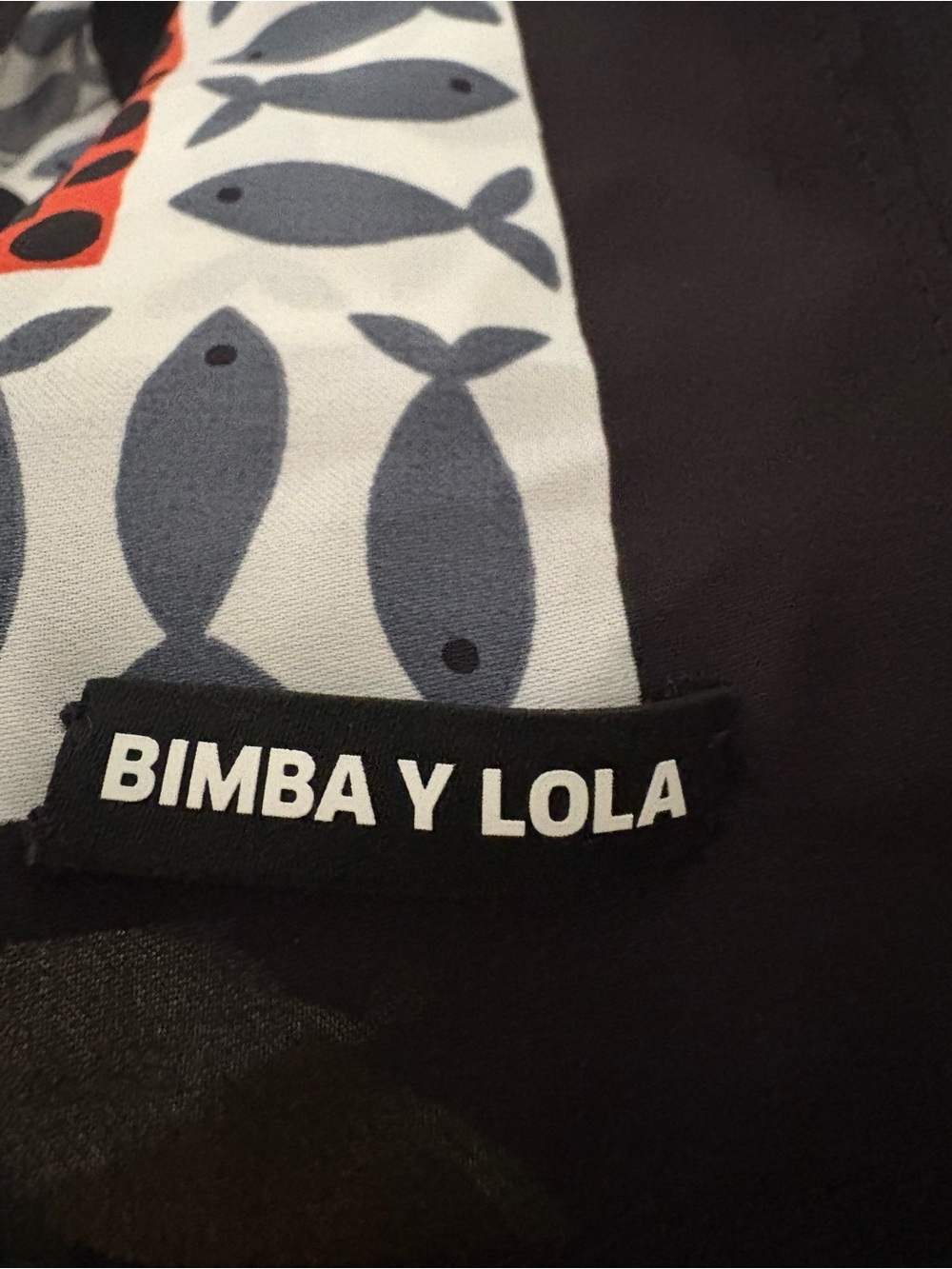 Bimba Y Lola - Multicolor Fish-Print Silk Scarf - Picture 7 of 7